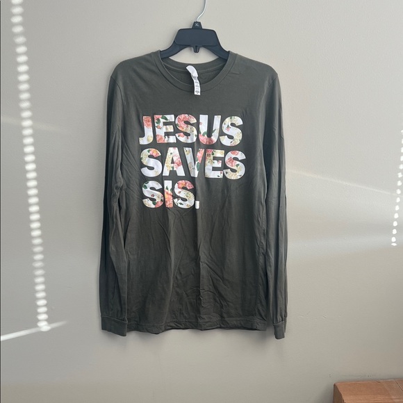 Bella Canvas Tops - Bella canvas Jesus saves Sis long sleeve T shirt EUC